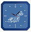 Часы настенные «Квадро», синие с логотипом в Москве заказать по выгодной цене в кибермаркете AvroraStore