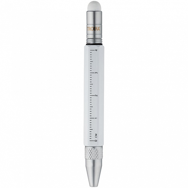 Ручка-брелок Construction Micro, белый с логотипом в Москве заказать по выгодной цене в кибермаркете AvroraStore