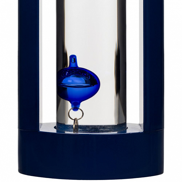 Термометр «Галилео» в деревянном корпусе, синий с логотипом в Москве заказать по выгодной цене в кибермаркете AvroraStore