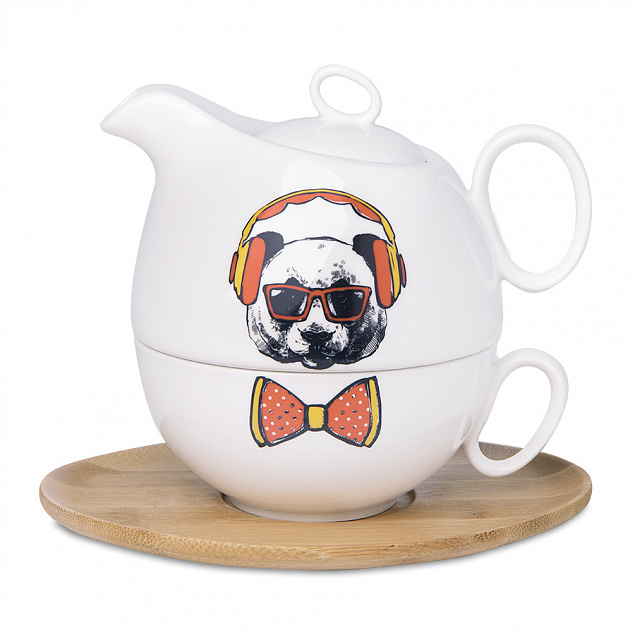 Набор  "Мила": чайник и чайная пара с логотипом в Москве заказать по выгодной цене в кибермаркете AvroraStore