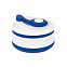 Стакан складной BUTTON;  300 мл, силикон, синий с логотипом в Москве заказать по выгодной цене в кибермаркете AvroraStore