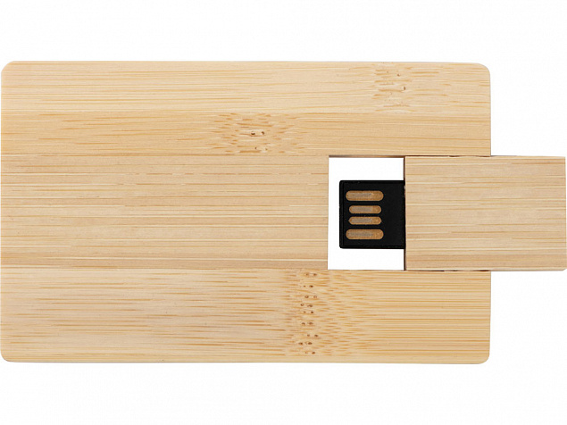 USB 2.0- флешка на 32 Гб «Bamboo Card» с логотипом  заказать по выгодной цене в кибермаркете AvroraStore