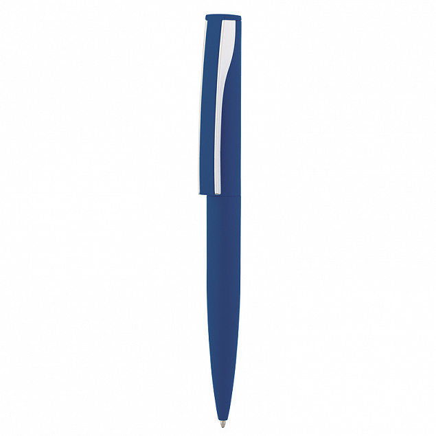 Ручка шариковая "Dial", темно-синий/серебристый, покрытие soft touch с логотипом в Москве заказать по выгодной цене в кибермаркете AvroraStore