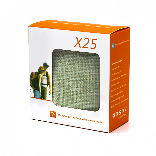 Беспроводная Bluetooth колонка  X25 Outdoor - Зеленый FF с логотипом  заказать по выгодной цене в кибермаркете AvroraStore