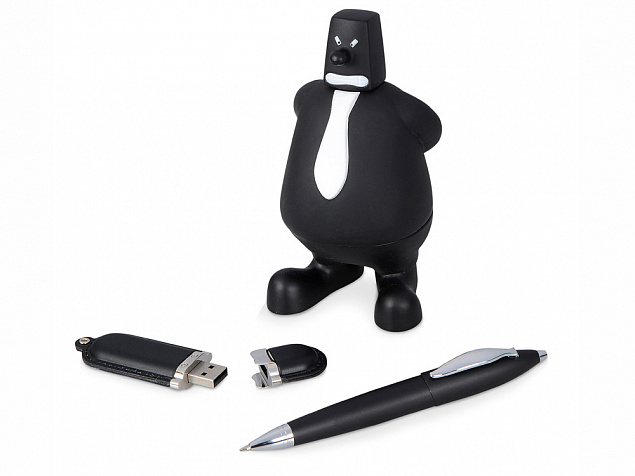 Набор: блекмэн Майк, USB-флешка на 4 Гб, ручка шариковая с логотипом в Москве заказать по выгодной цене в кибермаркете AvroraStore