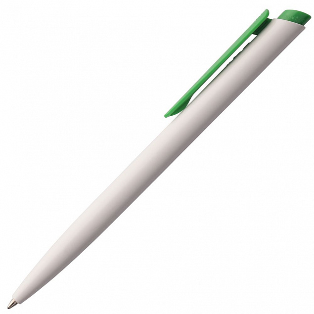 Ручка шариковая Senator Dart Polished, бело-зеленая с логотипом в Москве заказать по выгодной цене в кибермаркете AvroraStore