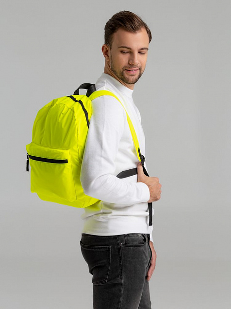 Рюкзак Manifest Color из светоотражающей ткани, желтый неон с логотипом в Москве заказать по выгодной цене в кибермаркете AvroraStore