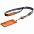 Чехол для пропуска с лентой и ретрактором Devon, оранжевый с логотипом в Москве заказать по выгодной цене в кибермаркете AvroraStore