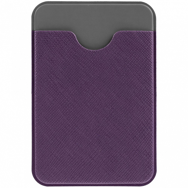 Чехол для карты на телефон Devon, фиолетовый с серым с логотипом в Москве заказать по выгодной цене в кибермаркете AvroraStore