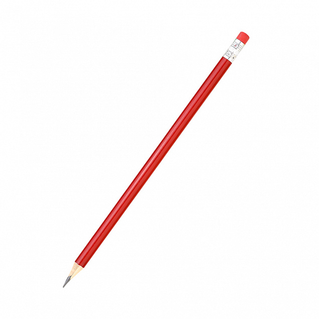 Карандаш Largo с цветным корпусом - Красный PP с логотипом в Москве заказать по выгодной цене в кибермаркете AvroraStore