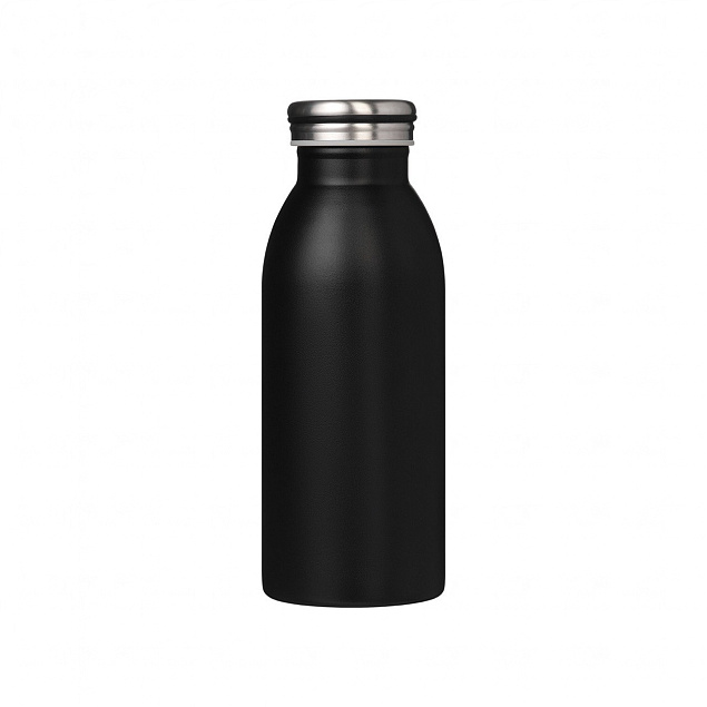 Термобутылка вакуумная герметичная Amore, черная с логотипом  заказать по выгодной цене в кибермаркете AvroraStore