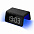 Настольные часы с беспроводной зарядкой 15W, Flame, черный цвет с логотипом в Москве заказать по выгодной цене в кибермаркете AvroraStore