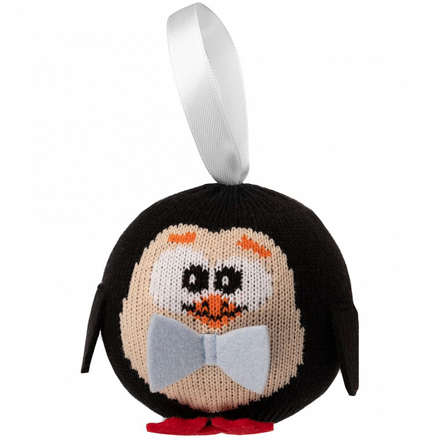 Елочный шар «Пингвин» с логотипом в Москве заказать по выгодной цене в кибермаркете AvroraStore