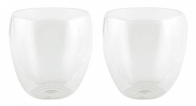 Набор стаканов с двойными стенками DRINK LINE, 220 мл, прозрачные с логотипом в Москве заказать по выгодной цене в кибермаркете AvroraStore