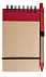 Блокнот на кольцах Eco Note с ручкой, красный с логотипом в Москве заказать по выгодной цене в кибермаркете AvroraStore