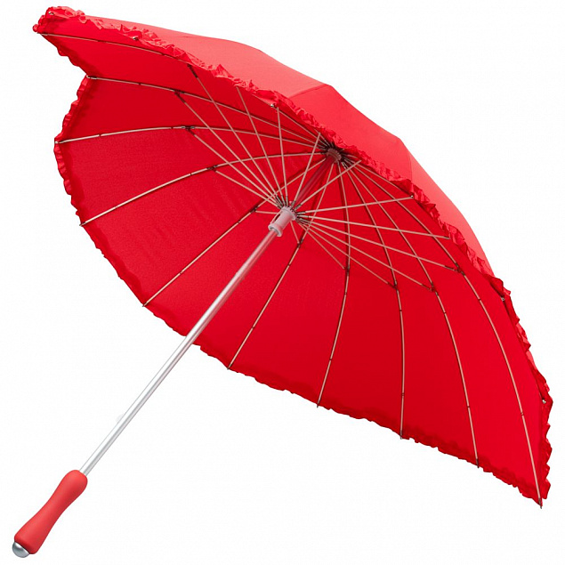 Зонт-трость «Сердце», красный с логотипом в Москве заказать по выгодной цене в кибермаркете AvroraStore