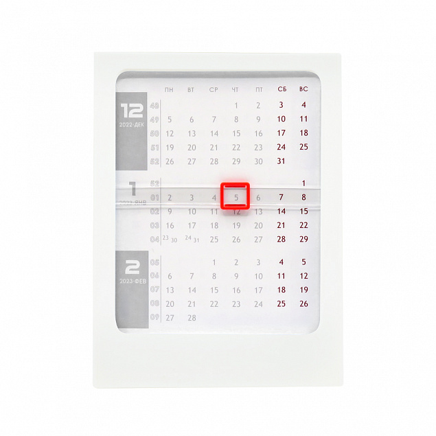 Календарь настольный Zeit - Белый BB с логотипом в Москве заказать по выгодной цене в кибермаркете AvroraStore