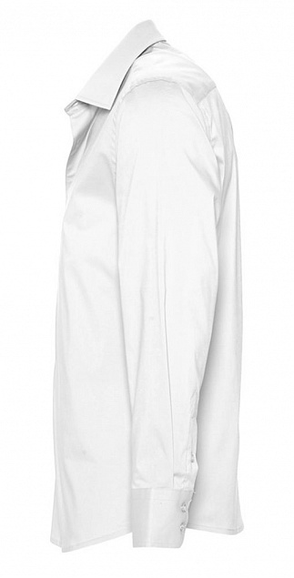 Рубашка мужская с длинным рукавом BRIGHTON, белая с логотипом в Москве заказать по выгодной цене в кибермаркете AvroraStore