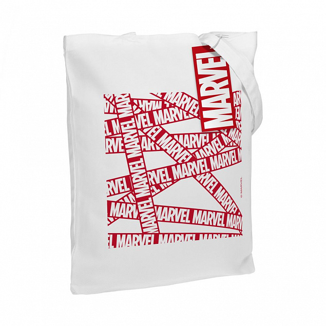 Холщовая сумка Marvel, белая с логотипом в Москве заказать по выгодной цене в кибермаркете AvroraStore