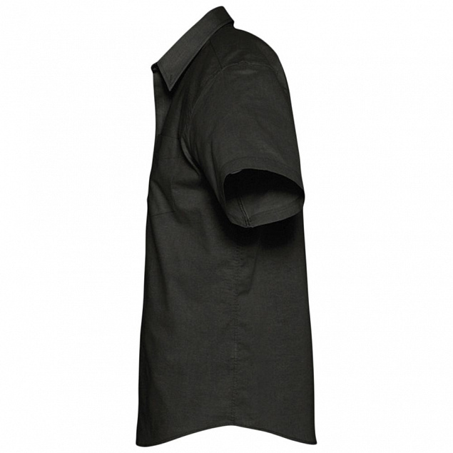 Рубашка мужская с коротким рукавом BRISBANE, черная с логотипом в Москве заказать по выгодной цене в кибермаркете AvroraStore