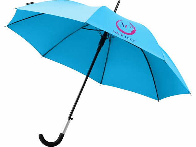 Зонт-трость Arch полуавтомат 23, аква с логотипом в Москве заказать по выгодной цене в кибермаркете AvroraStore