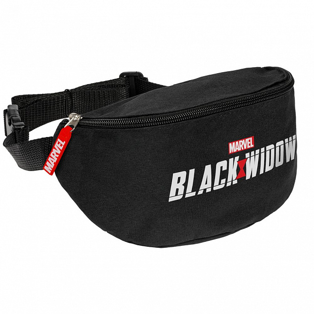 Поясная сумка Black Widow, черная с логотипом в Москве заказать по выгодной цене в кибермаркете AvroraStore