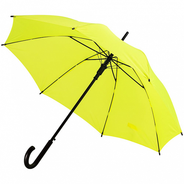 Зонт-трость Standard, желтый неон с логотипом в Москве заказать по выгодной цене в кибермаркете AvroraStore