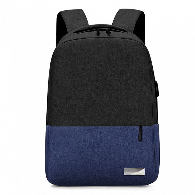 Рюкзак Burban, чёрно-синий с логотипом в Москве заказать по выгодной цене в кибермаркете AvroraStore