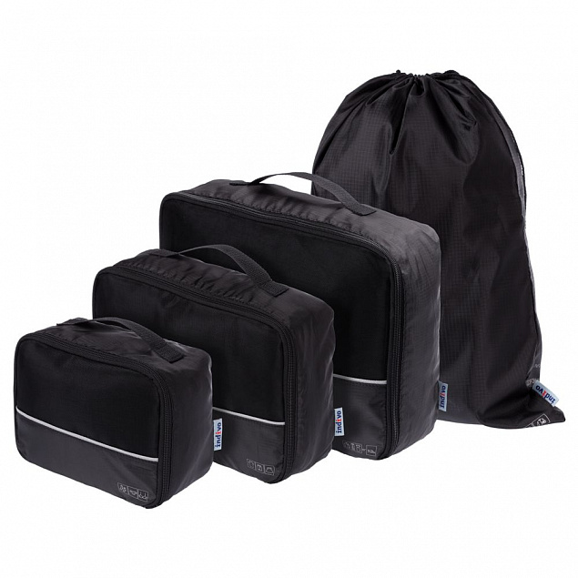 Дорожный набор сумок noJumble 4 в 1, черный с логотипом в Москве заказать по выгодной цене в кибермаркете AvroraStore