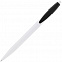 Ручка шариковая Champion, белая с черным с логотипом в Москве заказать по выгодной цене в кибермаркете AvroraStore