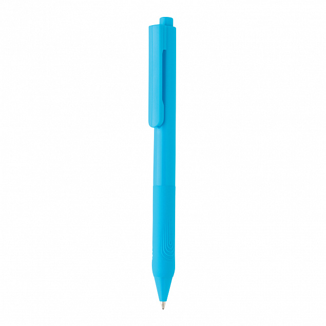 Ручка X9 с глянцевым корпусом и силиконовым грипом с логотипом в Москве заказать по выгодной цене в кибермаркете AvroraStore