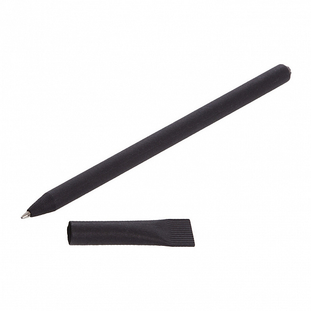 Эко ручка, черная с логотипом в Москве заказать по выгодной цене в кибермаркете AvroraStore