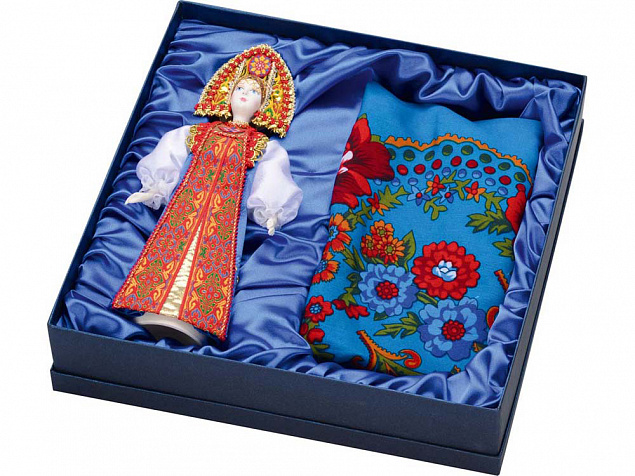 Подарочный набор "Марфа": кукла, платок с логотипом в Москве заказать по выгодной цене в кибермаркете AvroraStore