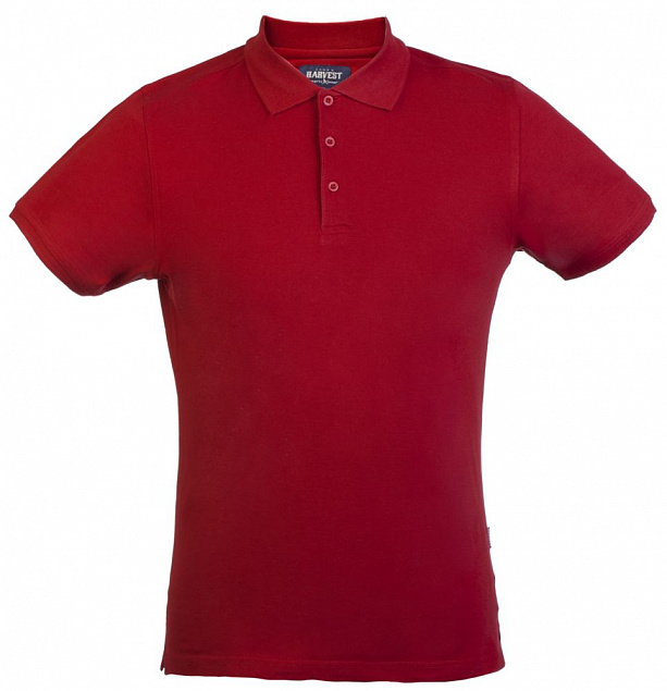 Рубашка поло стретч мужская EAGLE, красная с логотипом в Москве заказать по выгодной цене в кибермаркете AvroraStore