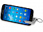 Подставка-брелок для мобильного телефона GoGo, серебристый/белый с логотипом в Москве заказать по выгодной цене в кибермаркете AvroraStore