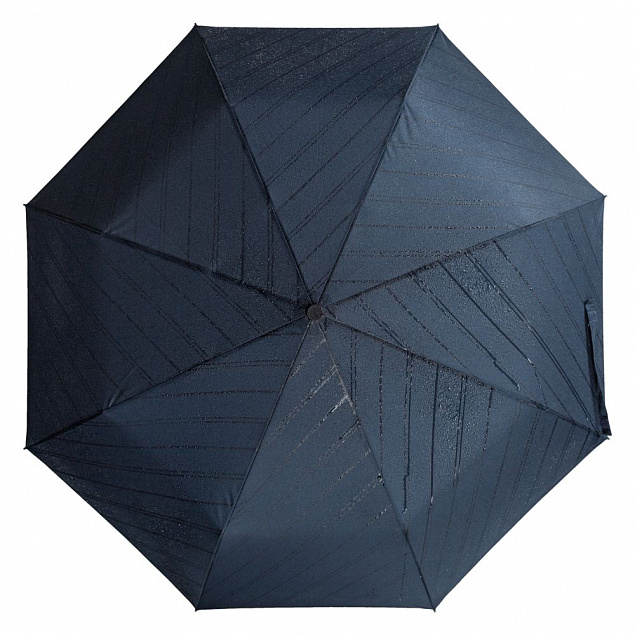 Складной зонт Magic с проявляющимся рисунком, темно-синий с логотипом в Москве заказать по выгодной цене в кибермаркете AvroraStore