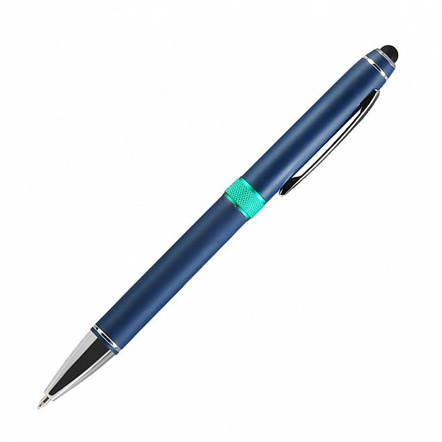 Шариковая ручка Ocean, синяя/аква с логотипом в Москве заказать по выгодной цене в кибермаркете AvroraStore