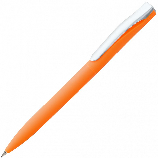 Карандаш механический Pin Soft Touch, оранжевый с логотипом в Москве заказать по выгодной цене в кибермаркете AvroraStore