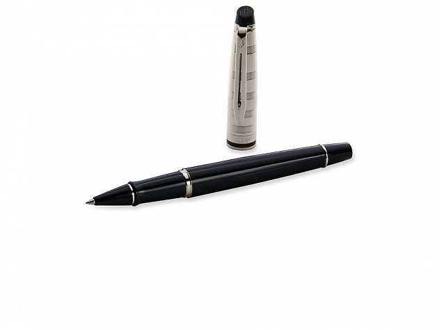 Ручка роллер Expert Deluxe Black CT F с логотипом в Москве заказать по выгодной цене в кибермаркете AvroraStore