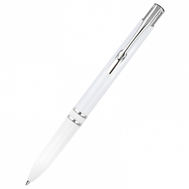 Ручка пластиковая Milana, белая с логотипом в Москве заказать по выгодной цене в кибермаркете AvroraStore
