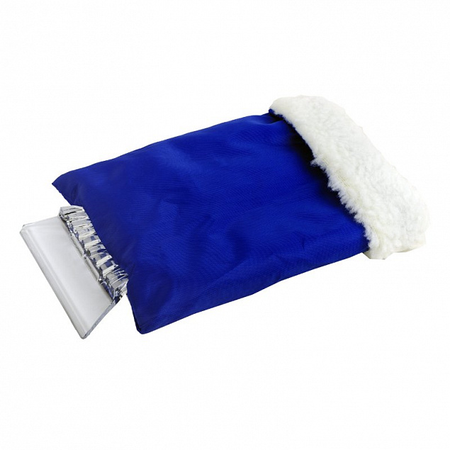 Скребок-перчатка для льда, синяя с логотипом в Москве заказать по выгодной цене в кибермаркете AvroraStore