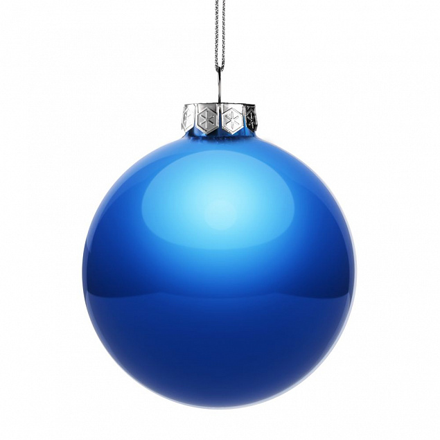 Елочный шар Finery Gloss, 10 см, глянцевый синий с логотипом в Москве заказать по выгодной цене в кибермаркете AvroraStore