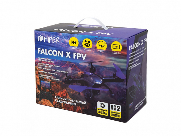 Радиоуправляемый квадрокоптер «FALCON X FPV» с логотипом  заказать по выгодной цене в кибермаркете AvroraStore