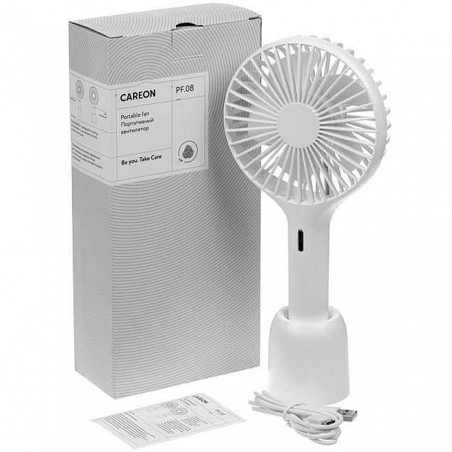 Беспроводной вентилятор PF08, белый с логотипом в Москве заказать по выгодной цене в кибермаркете AvroraStore