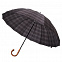 Зонт-трость Big Boss, серый в клетку с логотипом в Москве заказать по выгодной цене в кибермаркете AvroraStore