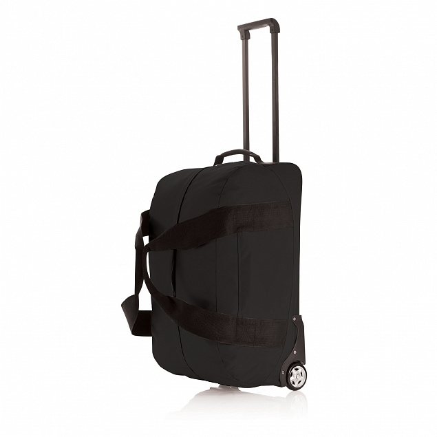 Дорожная сумка на колесах Basic, черный с логотипом в Москве заказать по выгодной цене в кибермаркете AvroraStore