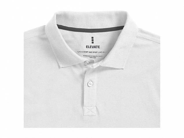 Рубашка поло Oakville мужская с длинным рукавом, белый с логотипом в Москве заказать по выгодной цене в кибермаркете AvroraStore