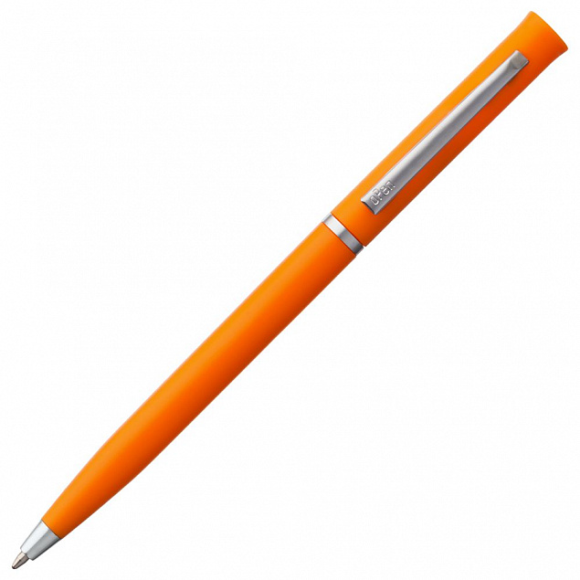 Ручка шариковая Euro Chrome, оранжевая с логотипом в Москве заказать по выгодной цене в кибермаркете AvroraStore