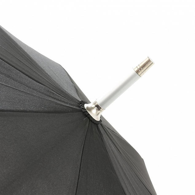 Зонт-трость Alu AC, черный с логотипом в Москве заказать по выгодной цене в кибермаркете AvroraStore