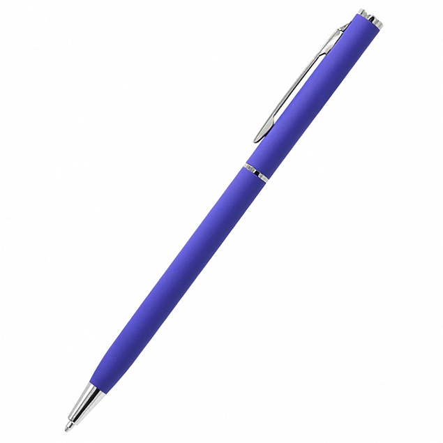 Ручка металлическая Tinny Soft софт-тач, фиолетовая с логотипом в Москве заказать по выгодной цене в кибермаркете AvroraStore